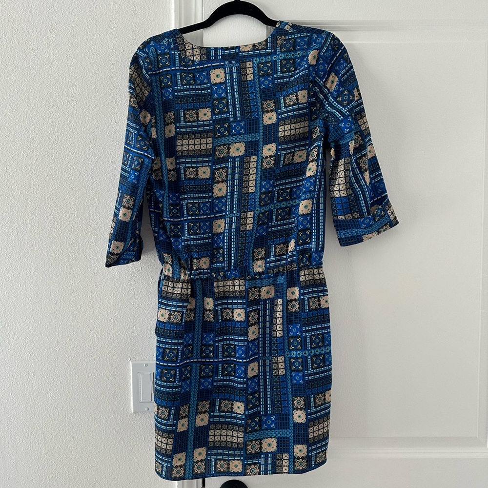 Rbl Drawstring Patchwork Drawstring Shirt Dress S… - image 6